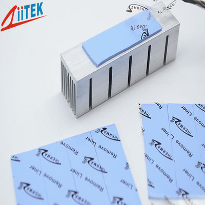 নীল 5.0 W / MK অতি নরম তাপীয় গ্যাপ ফিলার TIF100-50-05E আঠালো আবরণ সিলিকন রাবার শীট -50 থেকে 200 ℃