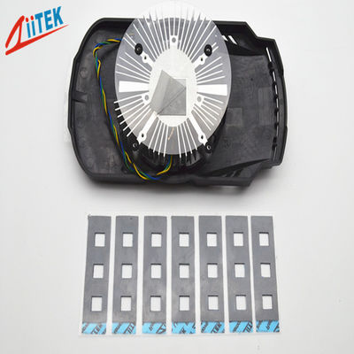 LED লিট ল্যাম্প সিলিকন তাপ পরিবাহী প্যাড 5.0W/MK, গ্রে হিট সিঙ্কিং রাবার শীট -50 থেকে 200℃